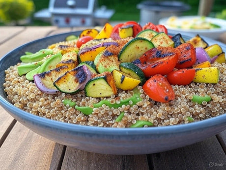 Healthy Grilled Veggie and Quinoa Bowl Recipe for Memorial Day - Monument Grills