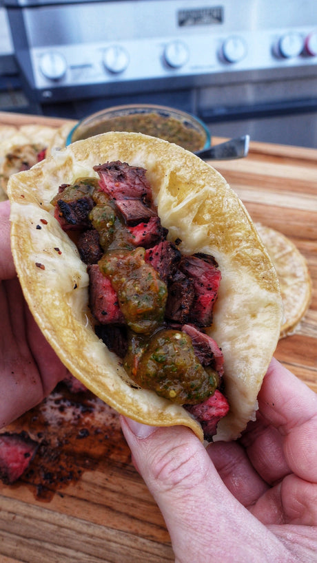 Steak Tacos With Grilled Salsa - Monument Grills