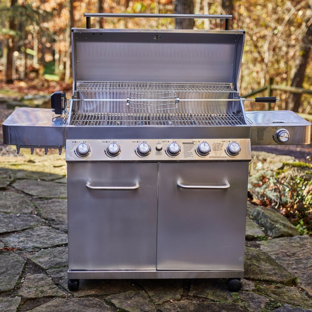 77352 | Full Stainless Propane Gas Grill with Free Rotisserie Kit - Monument Grills77352 (Include Rotisserie Kit)