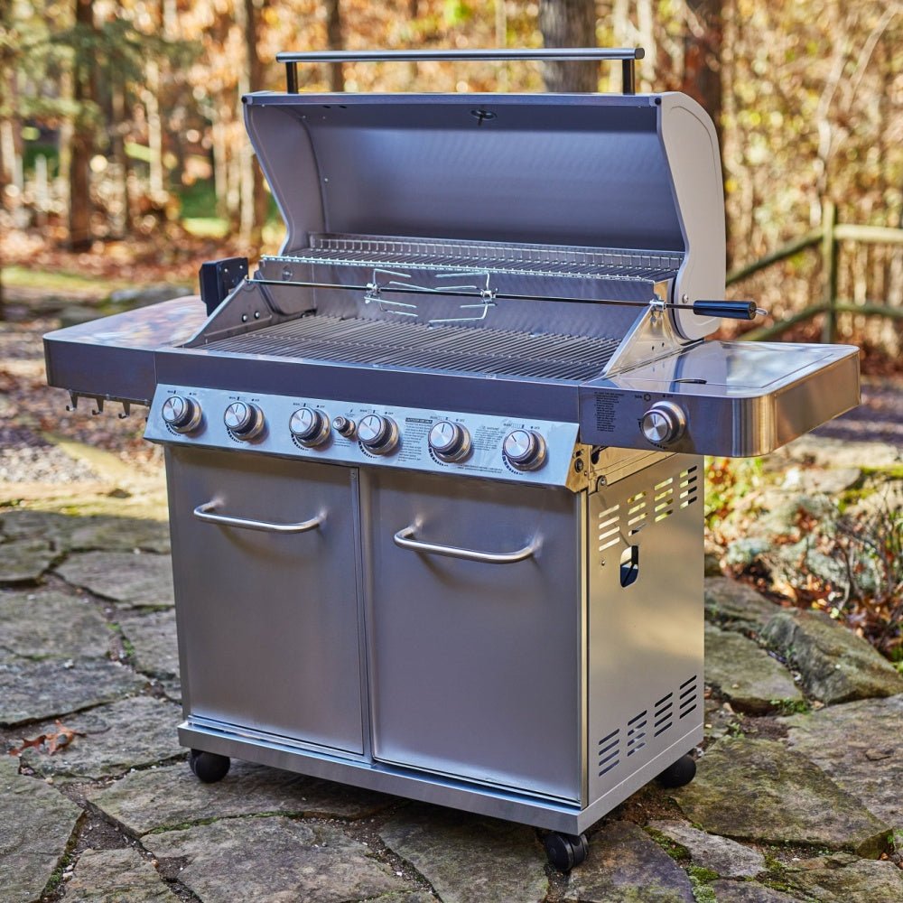 77352 | Full Stainless Propane Gas Grill with Free Rotisserie Kit - Monument Grills77352 (Include Rotisserie Kit)