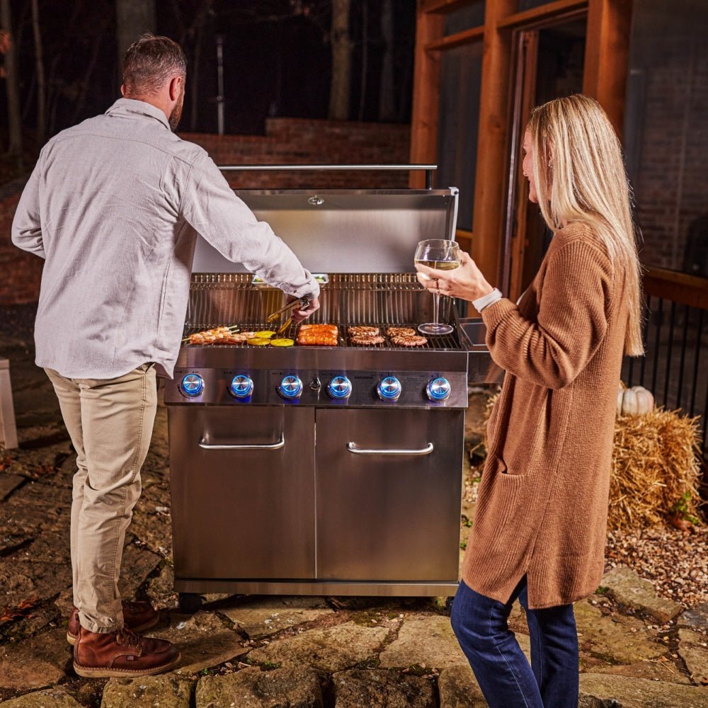 77352 | Full Stainless Propane Gas Grill with Free Rotisserie Kit - Monument Grills77352 (Include Rotisserie Kit)