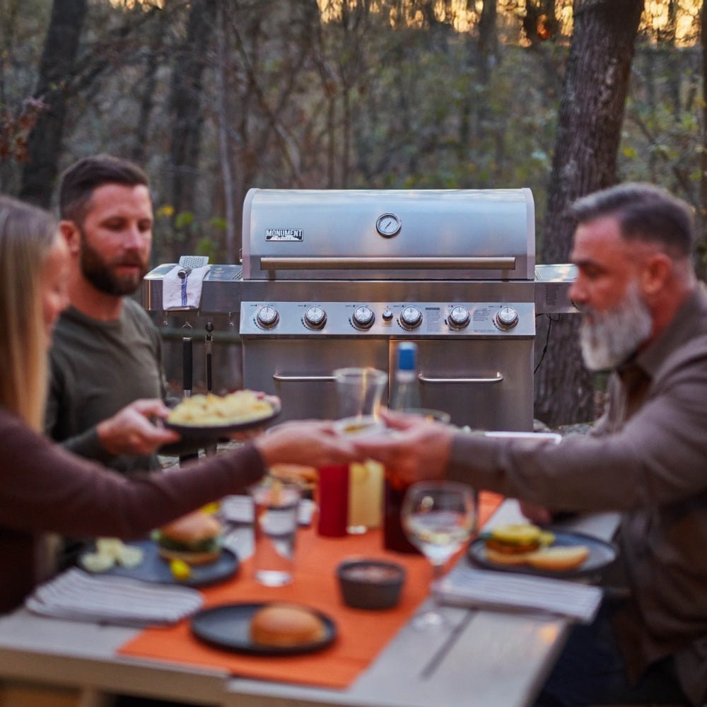 77352 | Full Stainless Propane Gas Grill with Free Rotisserie Kit - Monument Grills77352 (Include Rotisserie Kit)