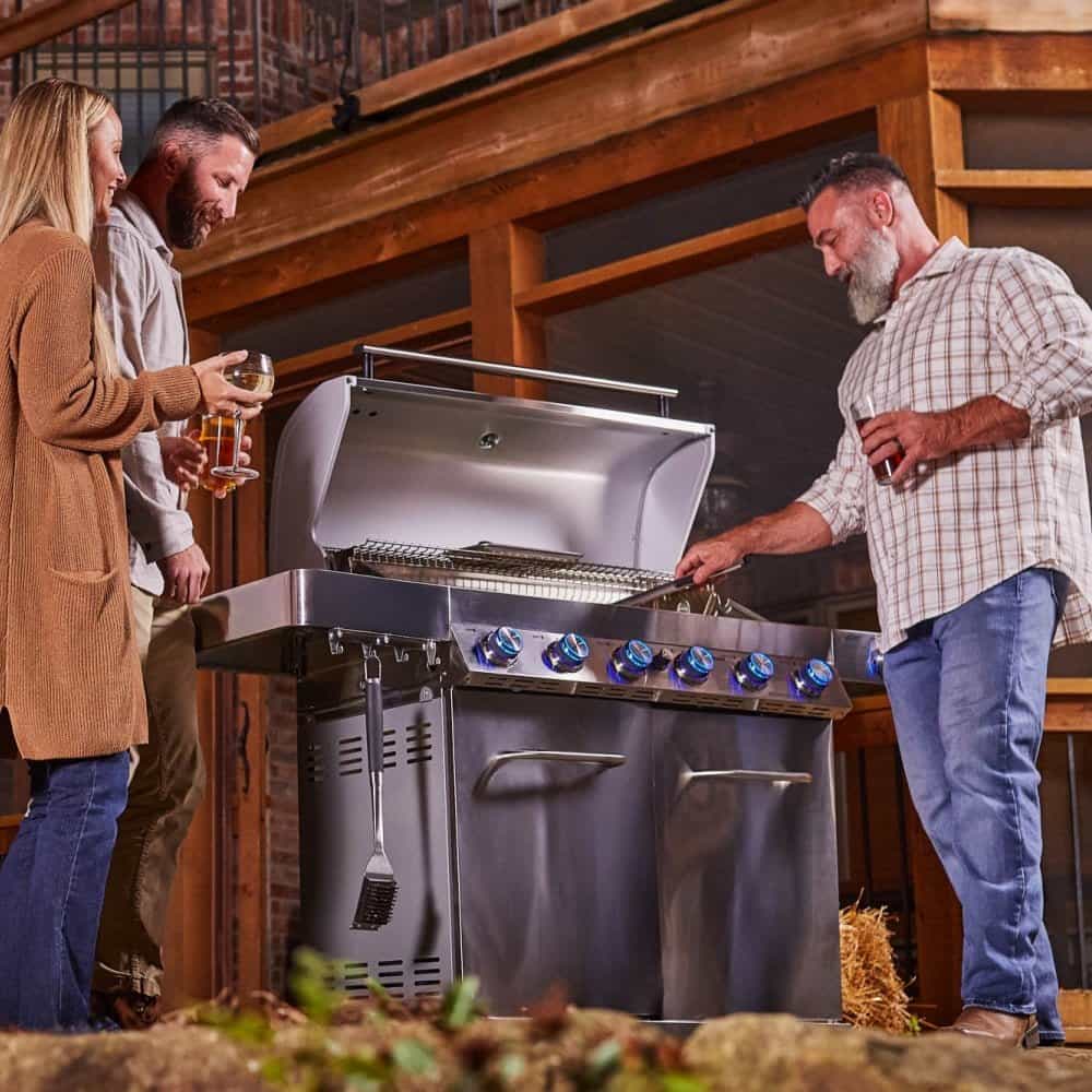 77352 | Full Stainless Propane Gas Grill with Free Rotisserie Kit - Monument Grills77352 (Include Rotisserie Kit)