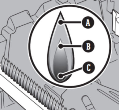 What color should the flame be during normal grill operation?
