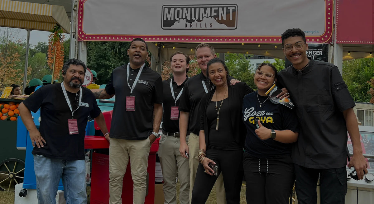 Monument Grills team and community at an outdoor event