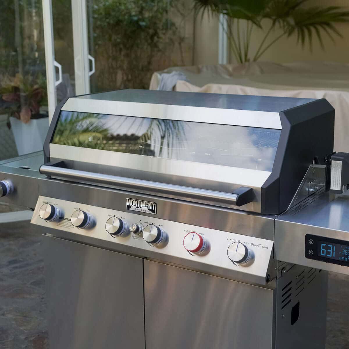 Denali 605Pro | Stainless Smart Propane Gas Grill - Monument GrillsD605P (Includes Free Cover and Rotisserie Kit)