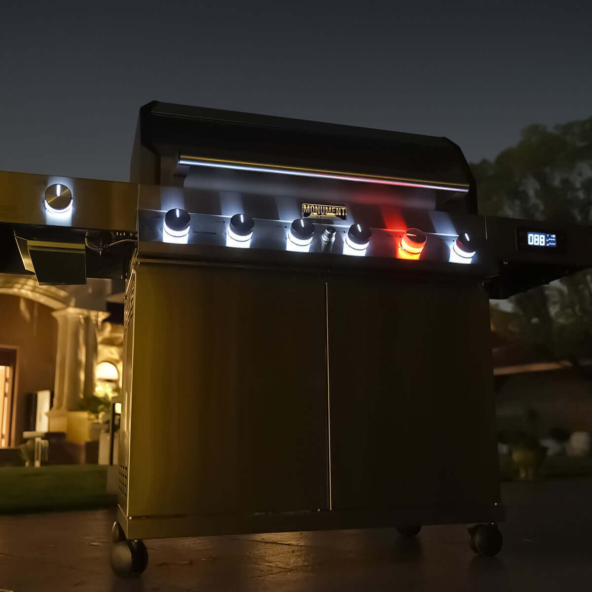 Denali 605Pro | Stainless Smart Propane Gas Grill - Monument GrillsD605P (Includes Free Cover and Rotisserie Kit)