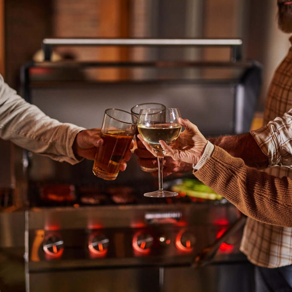 Denali 605Pro | Stainless Smart Propane Gas Grill - Monument GrillsD605P (Includes Free Cover and Rotisserie Kit) & Smokerbox