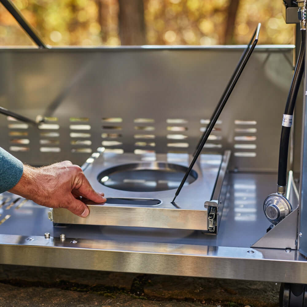 Denali 605Pro | Stainless Smart Propane Gas Grill - Monument GrillsD605P (Includes Free Cover and Rotisserie Kit) & Smokerbox