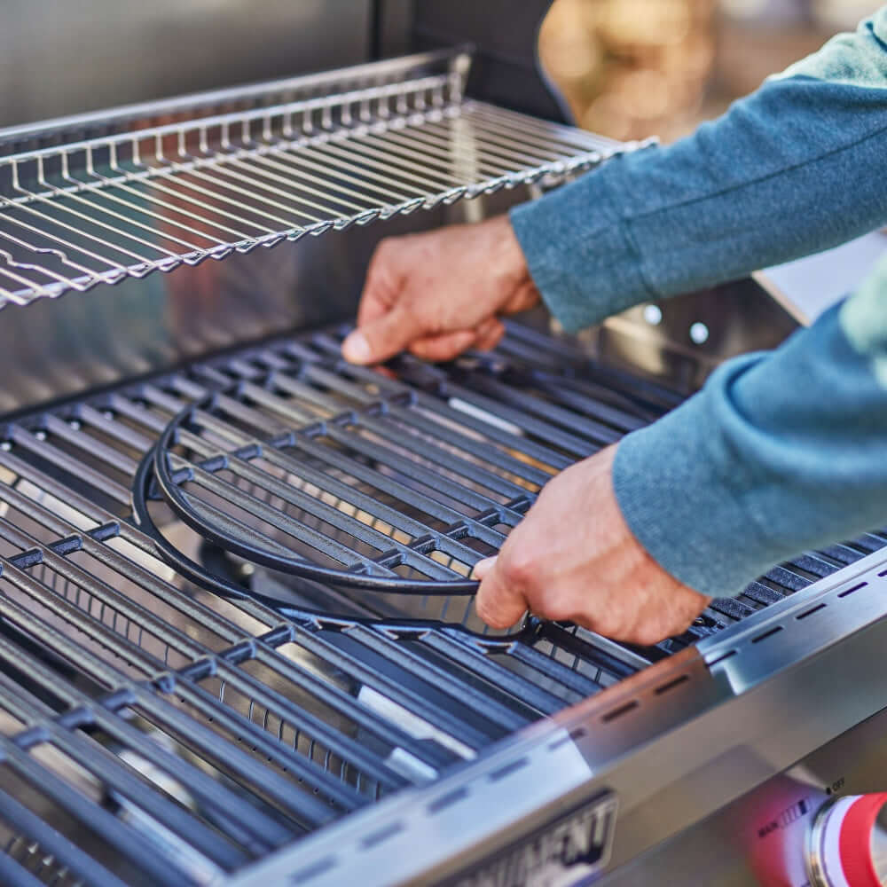 Denali 605Pro | Stainless Smart Propane Gas Grill - Monument GrillsD605P (Includes Free Cover and Rotisserie Kit) & Smokerbox