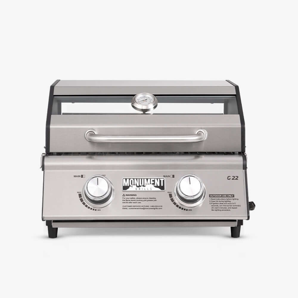 G22 | Stainless Tabletop Propane Gas Grill - Monument GrillsG22