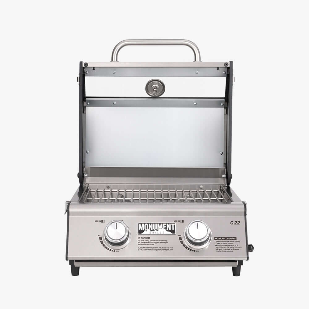 G22 | Stainless Tabletop Propane Gas Grill - Monument GrillsG22 & Grill Cover