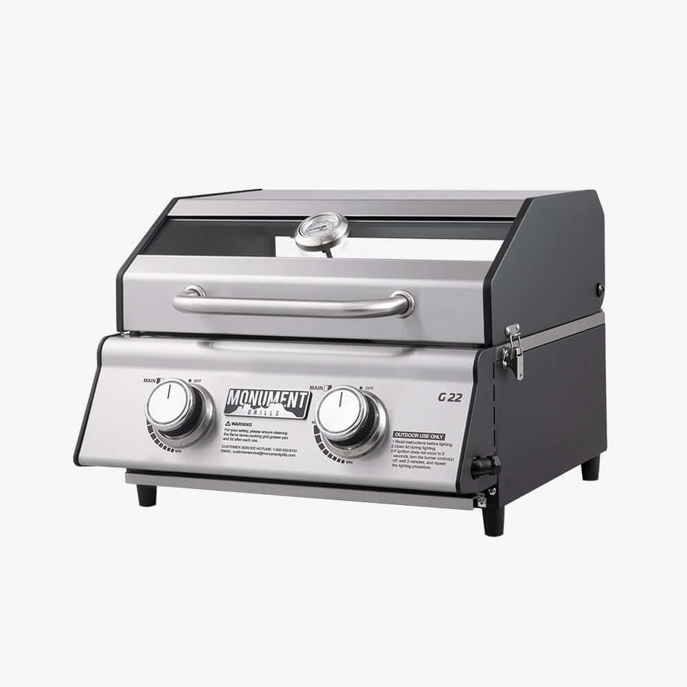 G22 | Stainless Tabletop Propane Gas Grill - Monument GrillsG22 & Grill Cover
