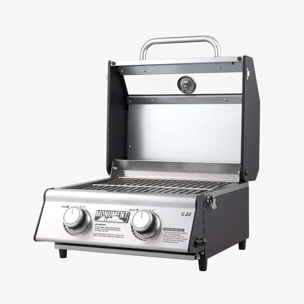 G22 | Stainless Tabletop Propane Gas Grill - Monument GrillsG22 & Grill Cover