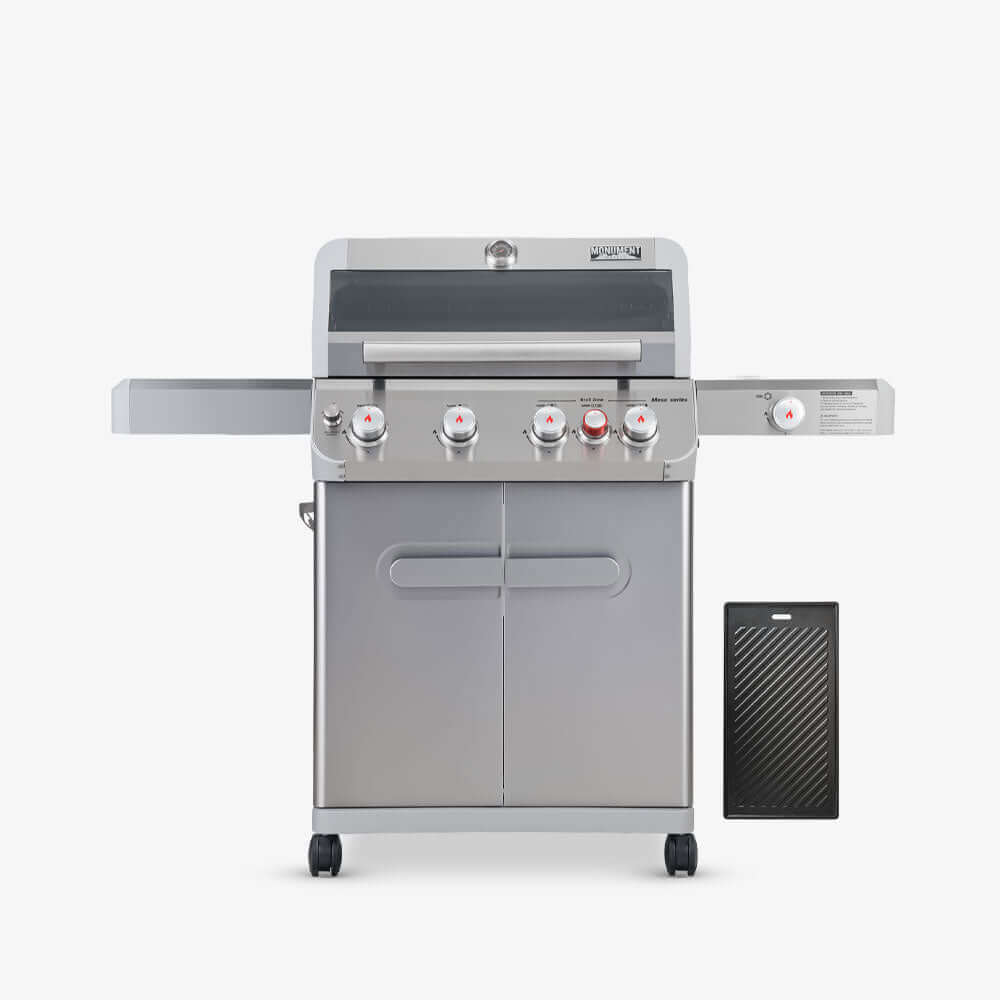 Mesa 415BZ | Stainless Propane Gas Grill - Monument GrillsMesa 415BZ & Cooking Plate