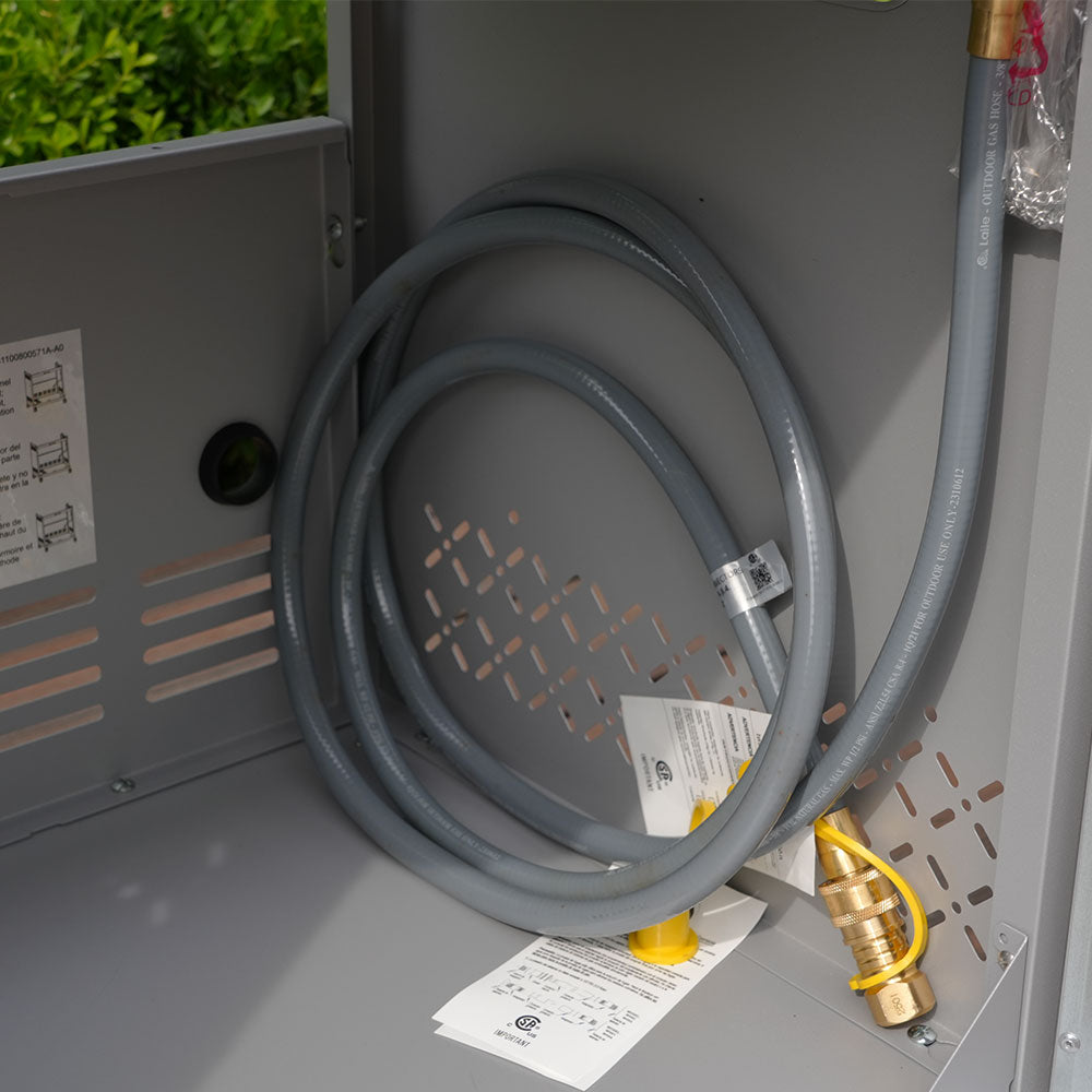 Mesa 415BZNG | Stainless Natural Gas Grill gas grills connection hose with safety instructions