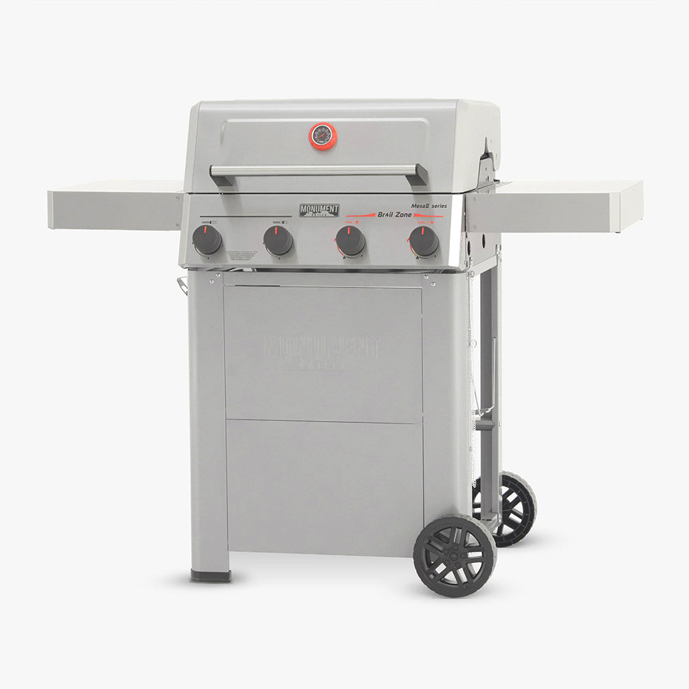 Mesa II 410FBZ | Stainless Propane Gas Grill with stainless steel construction and foldable shelves.