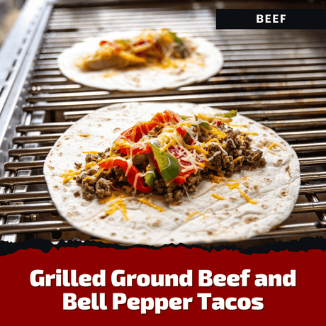 Grilled Ground Beef and Bell Pepper Tacos - Monument Grills