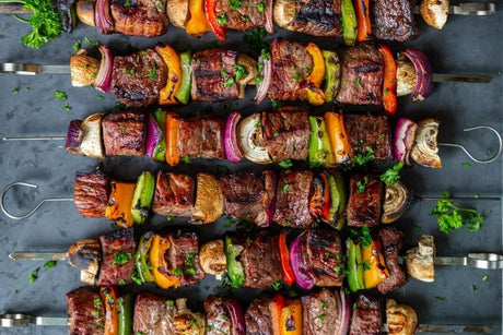Tailgating Steak and Vegetable Kabobs For Game Day