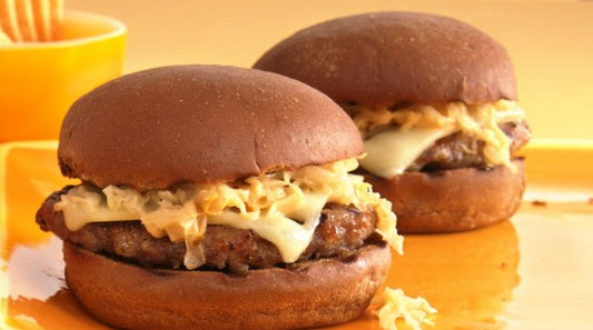 Brat Burgers With Cheese Sauce