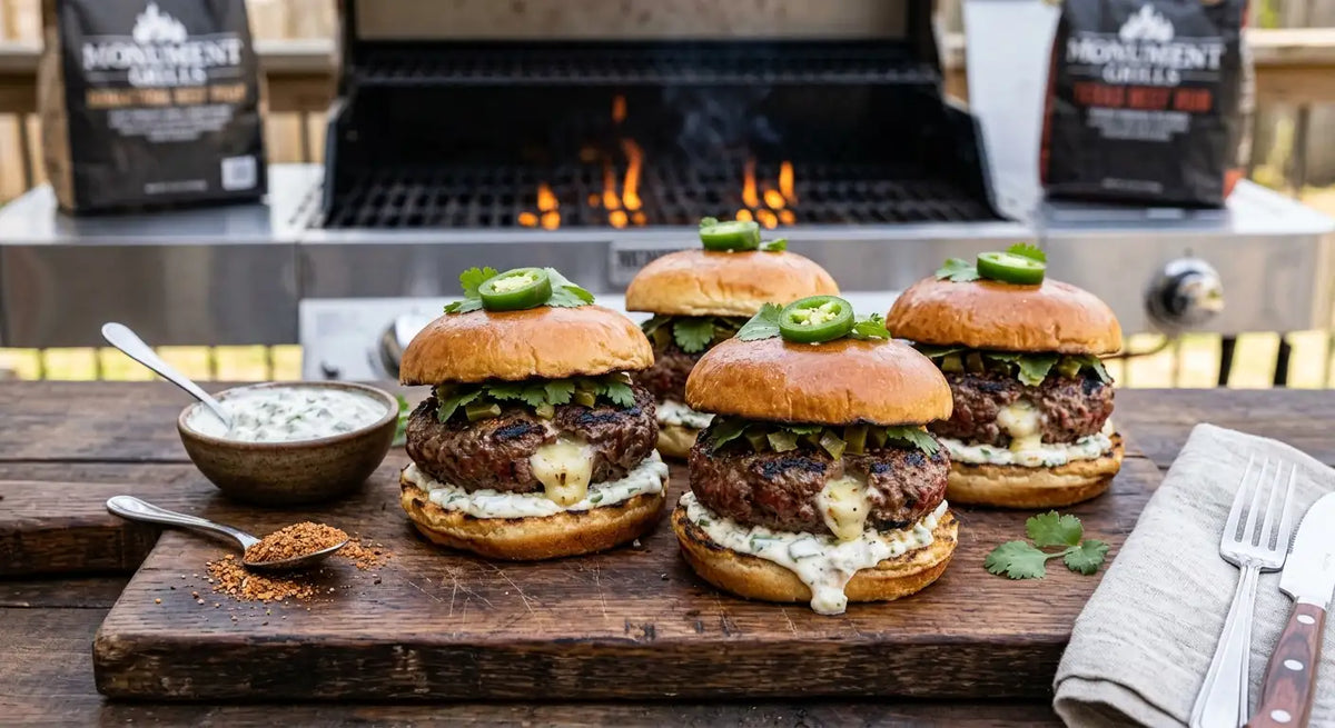 Jalapeno Stuffed Bison Burgers