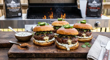 Jalapeno Stuffed Bison Burgers