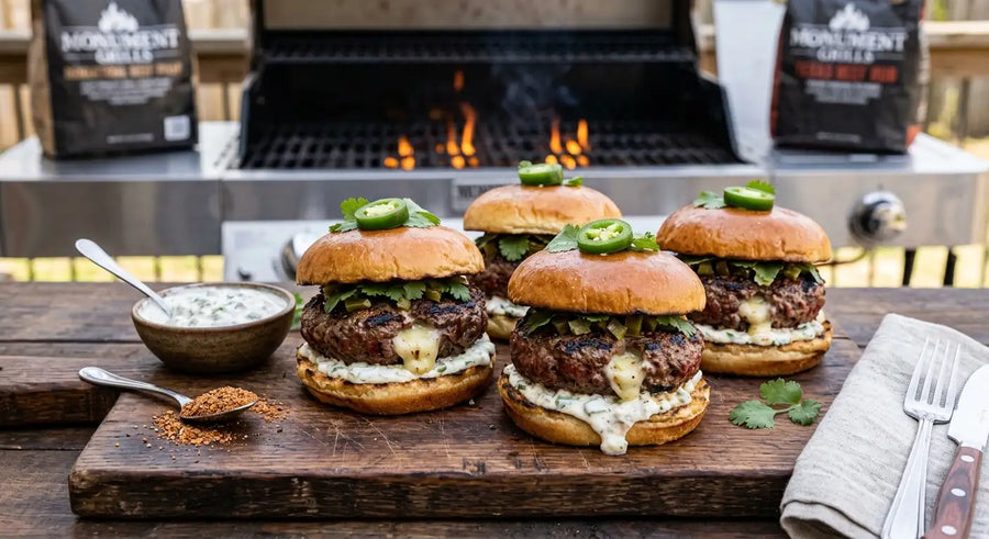 Jalapeno Stuffed Bison Burgers