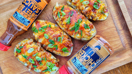 BBQ Chicken Loaded Baked Potatoes - Monument Grills