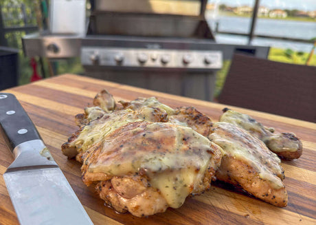 Grilled Lemon Garlic Parsley Chicken Thighs - Monument Grills