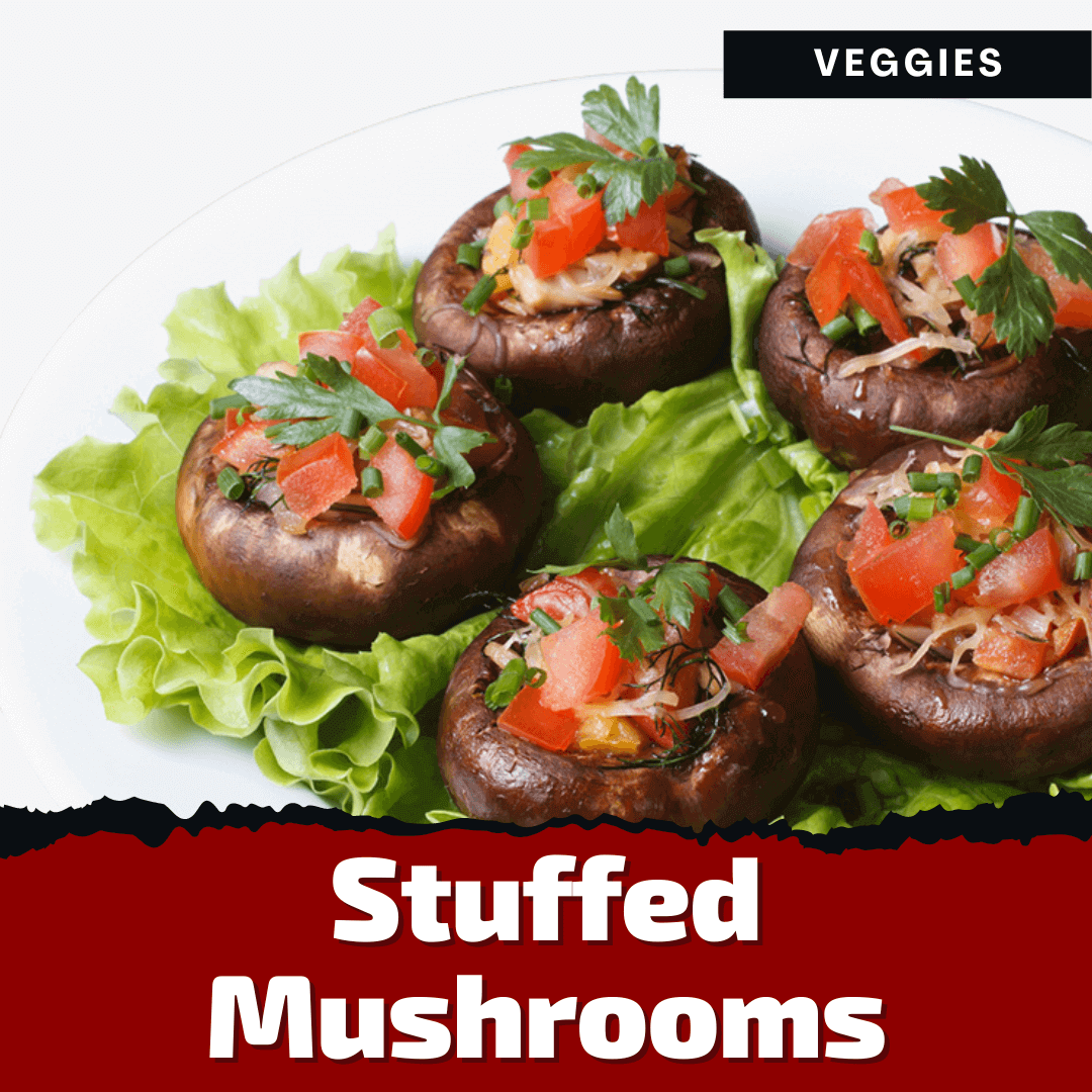 Grilled Portobello Caps Stuffed with Tomato and Mozzarella