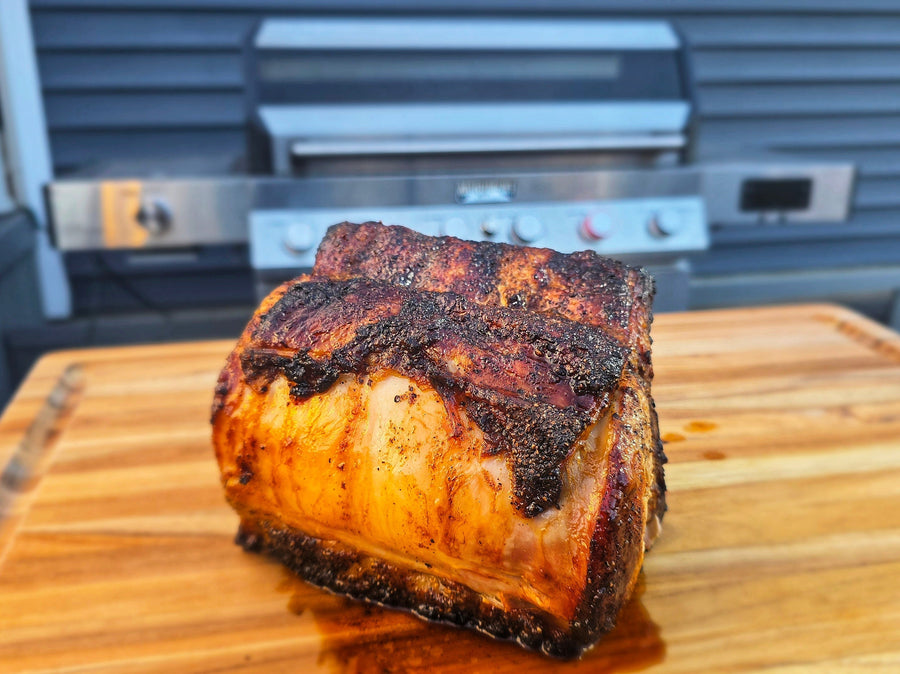 Honey Mustard Rotisserie Pork Loin - Monument Grills