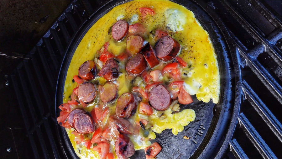 Kielbasa Breakfast Scramble - Monument Grills
