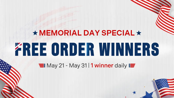 Memorial day free order giveaway