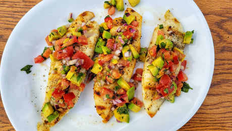 Tilapia With Avocado Salsa - Monument Grills