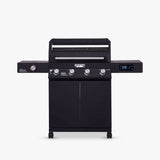 black gas grill