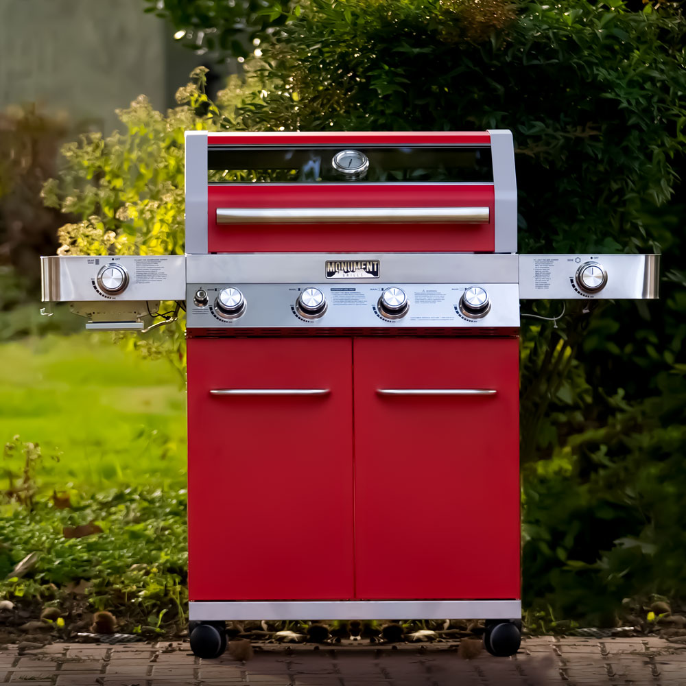 35633 | Colorful Gas Grill with Infrared Side Burner