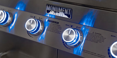 Blue & White Knob Lights