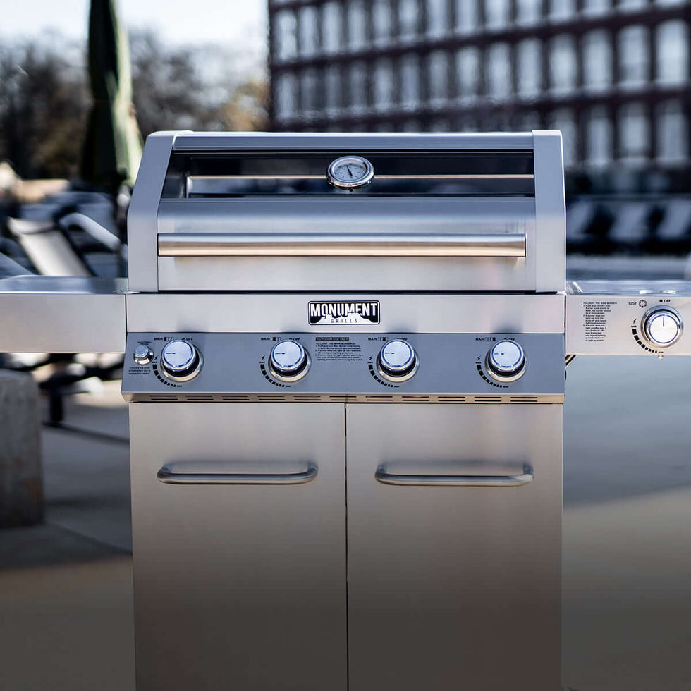 grill with side burner