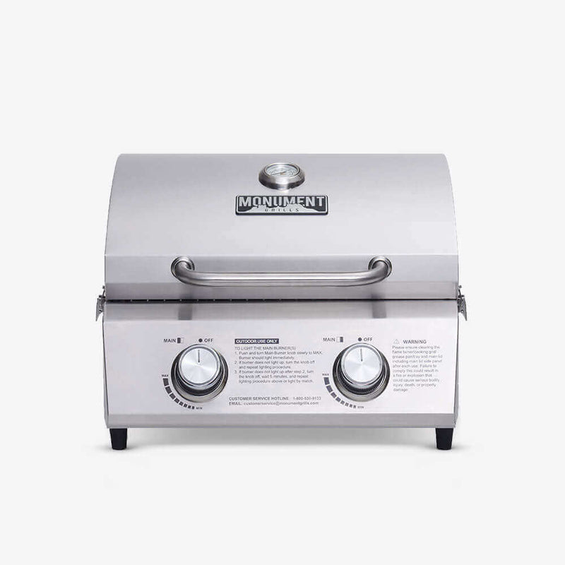 Monument Grills 13742 | Stainless Tabletop Propane Gas Grill