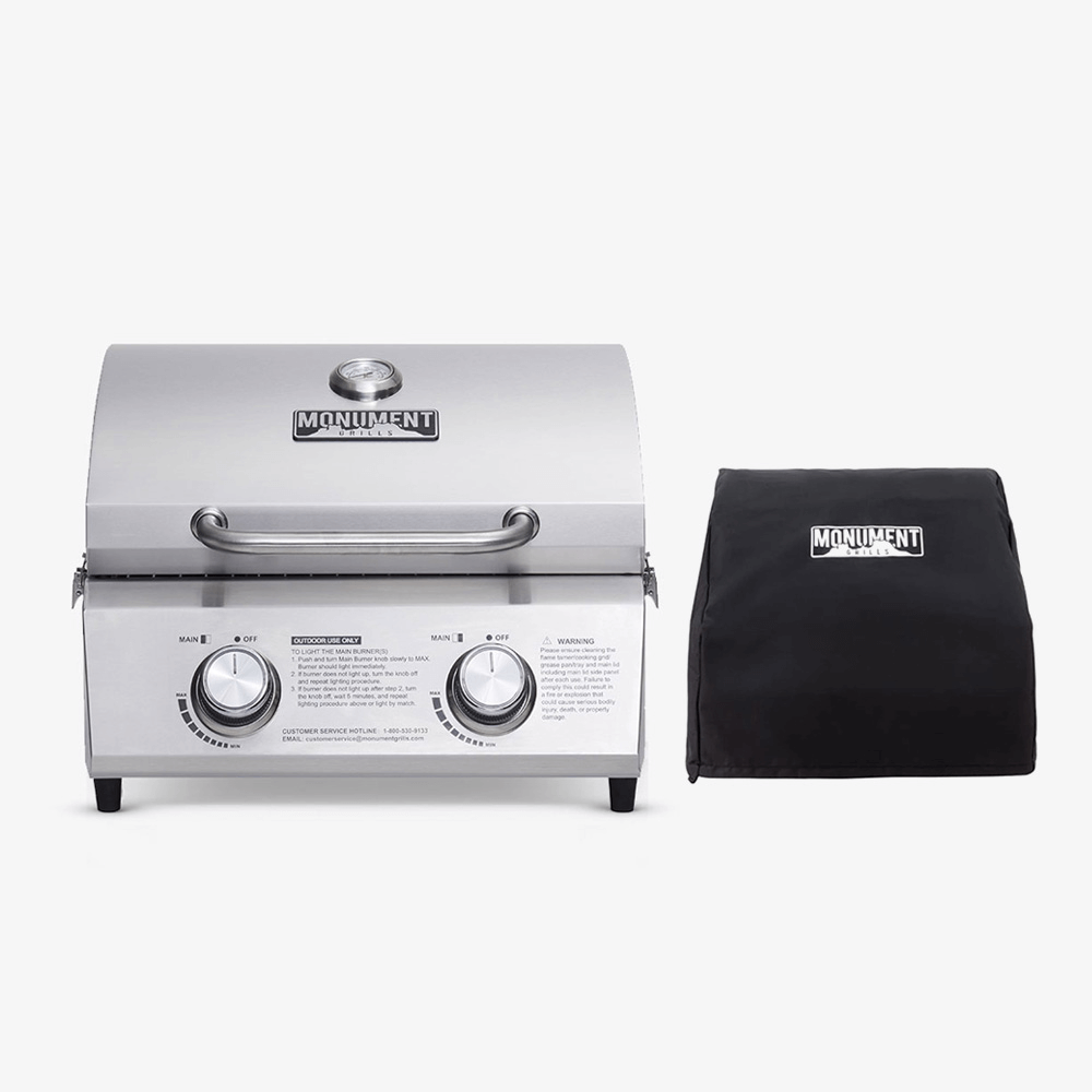 13742 | Stainless Tabletop Propane Gas Grill - Monument Grills13742 & Cover