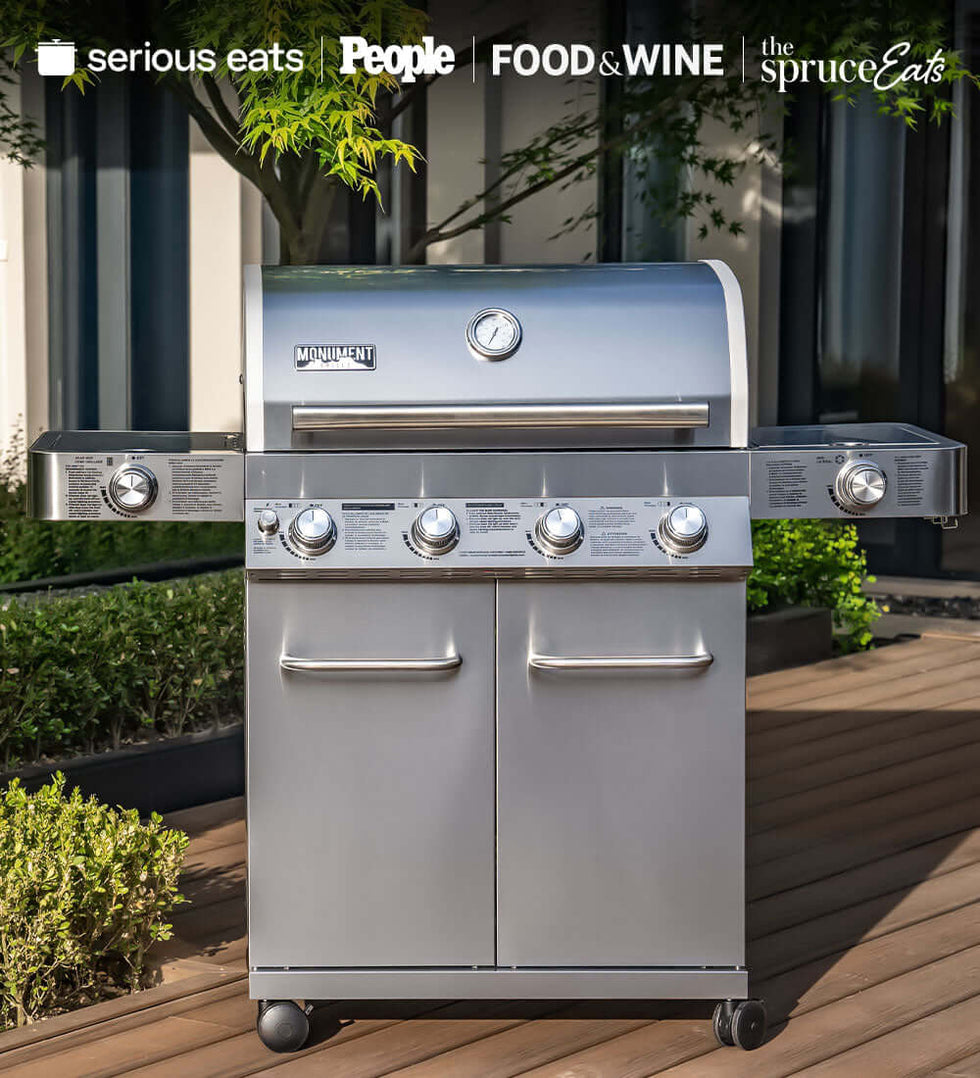 Monument Grills Slogan - Everyone. Every Family. Every Meal. 24367 Stainless Infrared Gas Grill