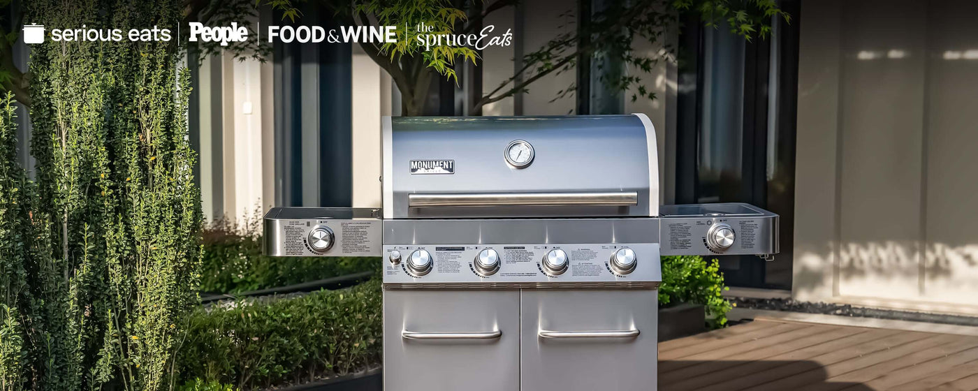 Monument Grills Slogan - Everyone. Every Family. Every Meal. 24367 Stainless Infrared Gas Grill