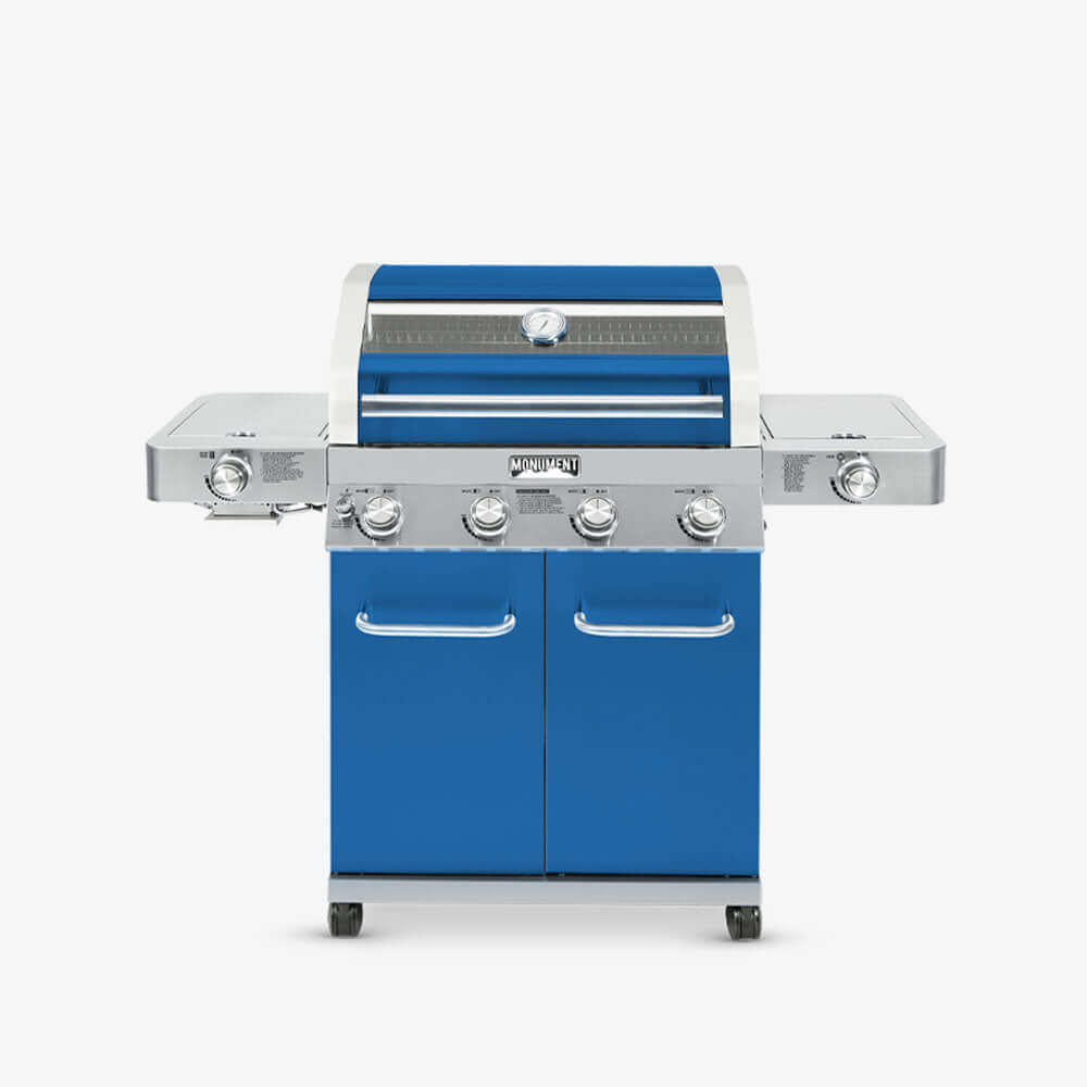 35633B | Matte Blue Infrared Propane Gas Grill - Monument Grills35633 Blue