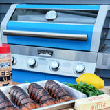 35633B | Matte Blue Infrared Propane Gas Grill - Monument Grills35633 Blue