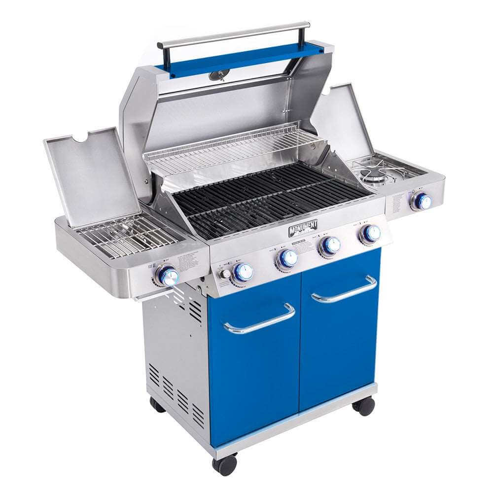 35633B | Matte Blue Infrared Propane Gas Grill - Monument Grills35633 Blue