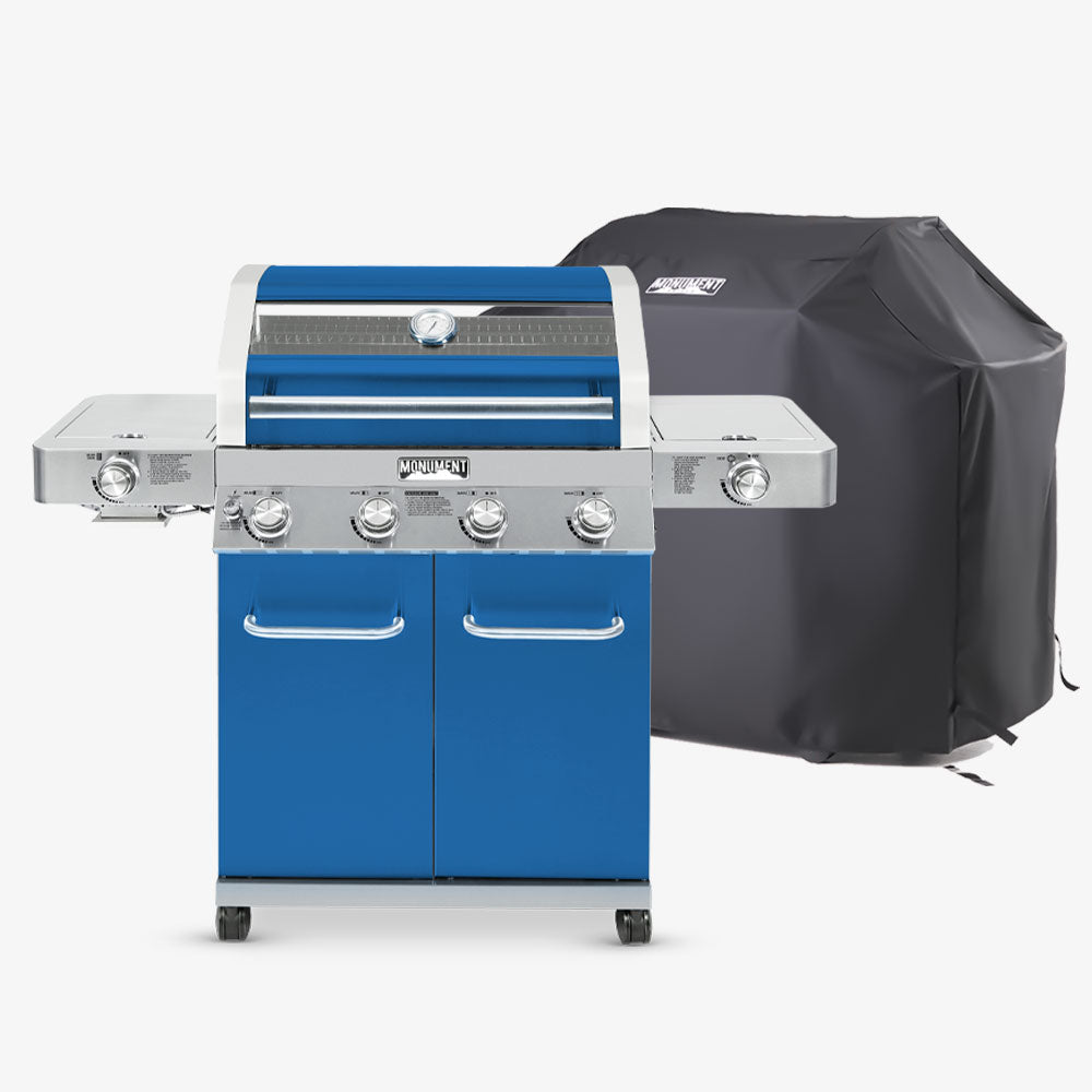 35633B | Matte Blue Infrared Propane Gas Grill
