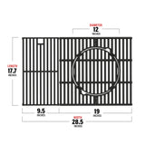 Cast Iron Grill Grate for 4-Burner Grill 24633 / 24367 / 41847NG / 35633 / Red 35633 / Green 35633 / Blue 35633 / Denali 405 / Denali 425 / Denali 605, Perfect for Pizza Stone and Pan