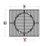 Multifunction Cast Iron Grill Grate for 2-Burner Grill