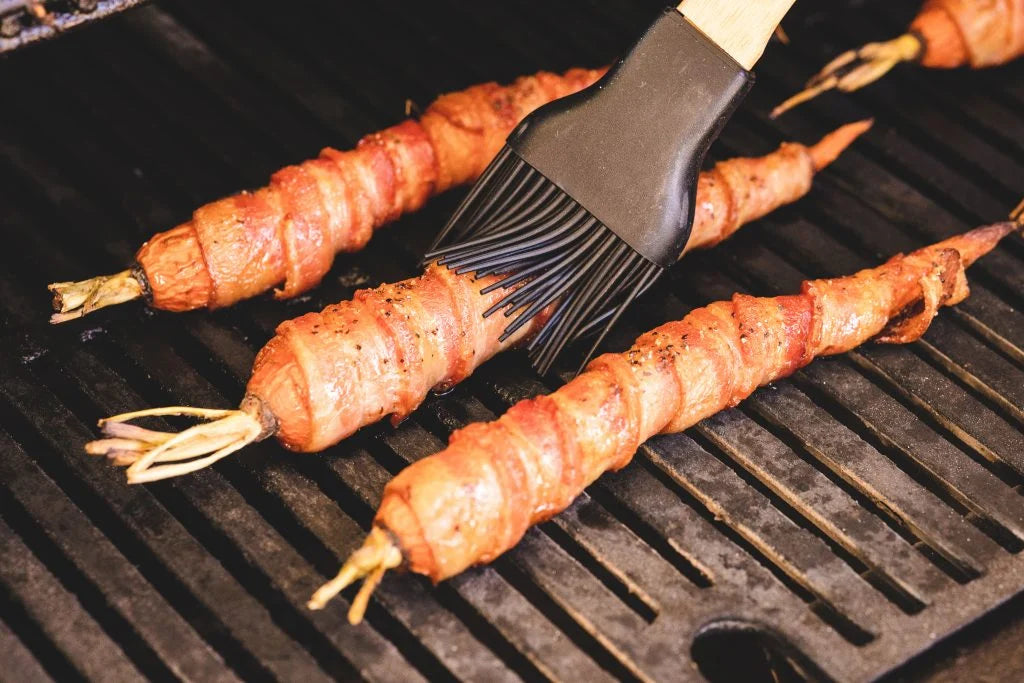 Bacon wrapped maple carrots