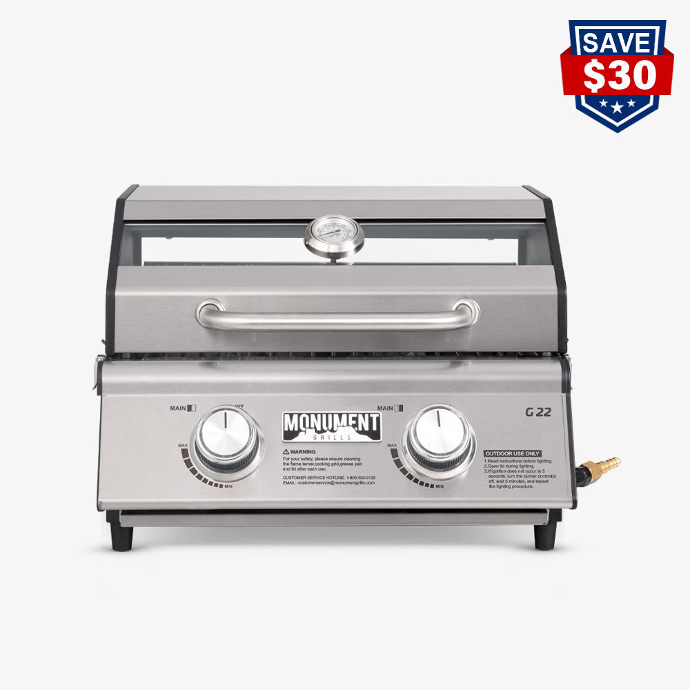 G22 Stainless 2 Burner Tabletop Gas Grill $189.99